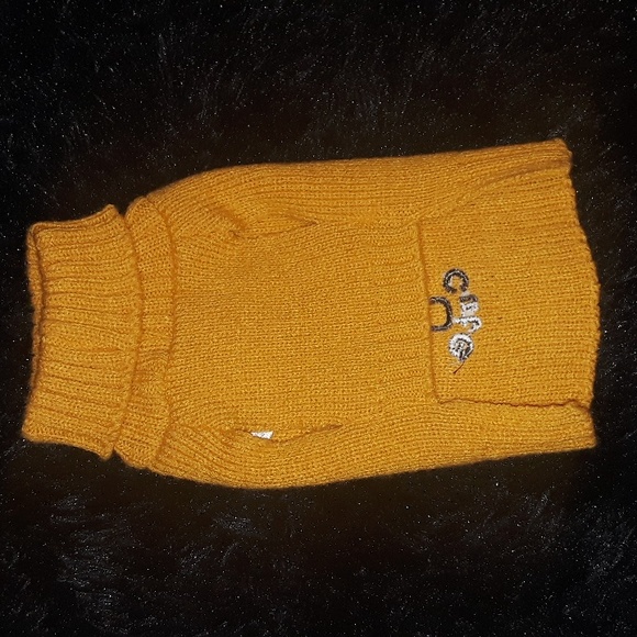 Cat / Dog Sweater "Magically Cute" 🍄 Shroom Adorable Mustard yellow embroidered - Picture 4 of 6